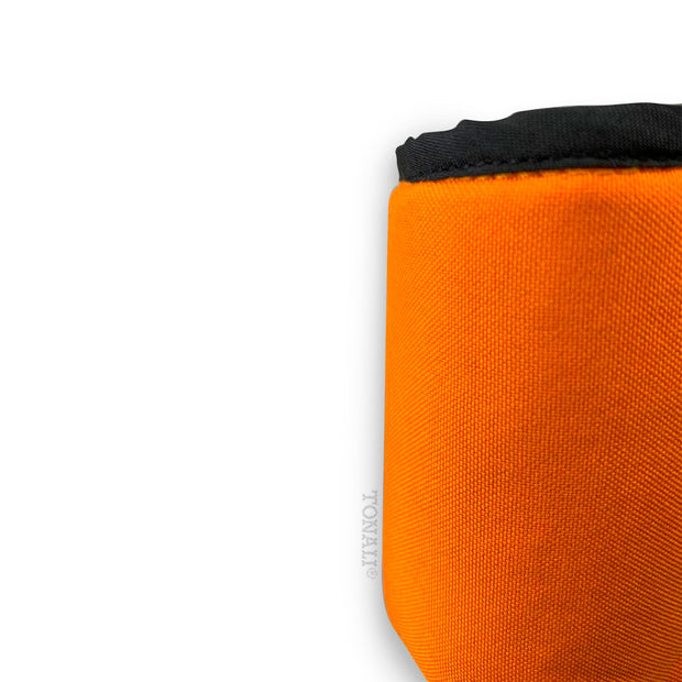 Porta Latas Térmico Liso Naranja/Negro