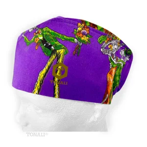 Cofia Calaveras Catrines Morado