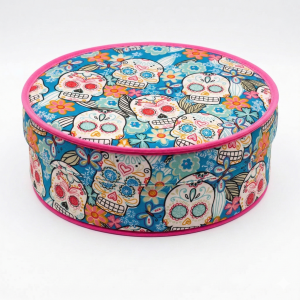 Panera Multicaliente Redonda con Tapa Calaveras Coral