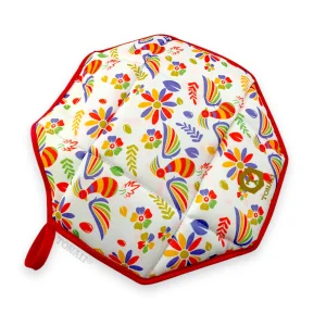 Tortillero Térmico Octagonal Quetzales Rojo