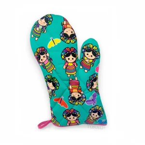 Guante para Cocina Muñeca Queretana Aqua